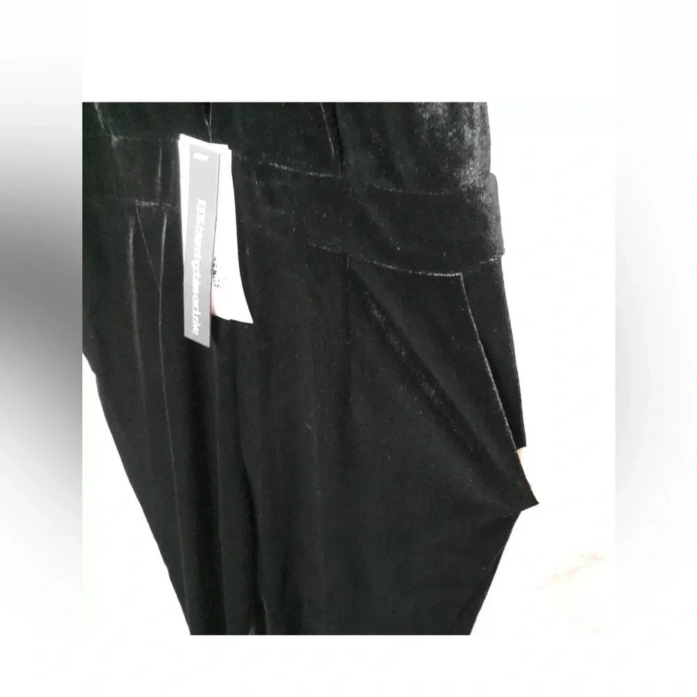Bloomingdale's BLACK Sunset + Spring Crushed Velvet Sexy Jumpsuit Size Small NWT - Picture 4 of 12